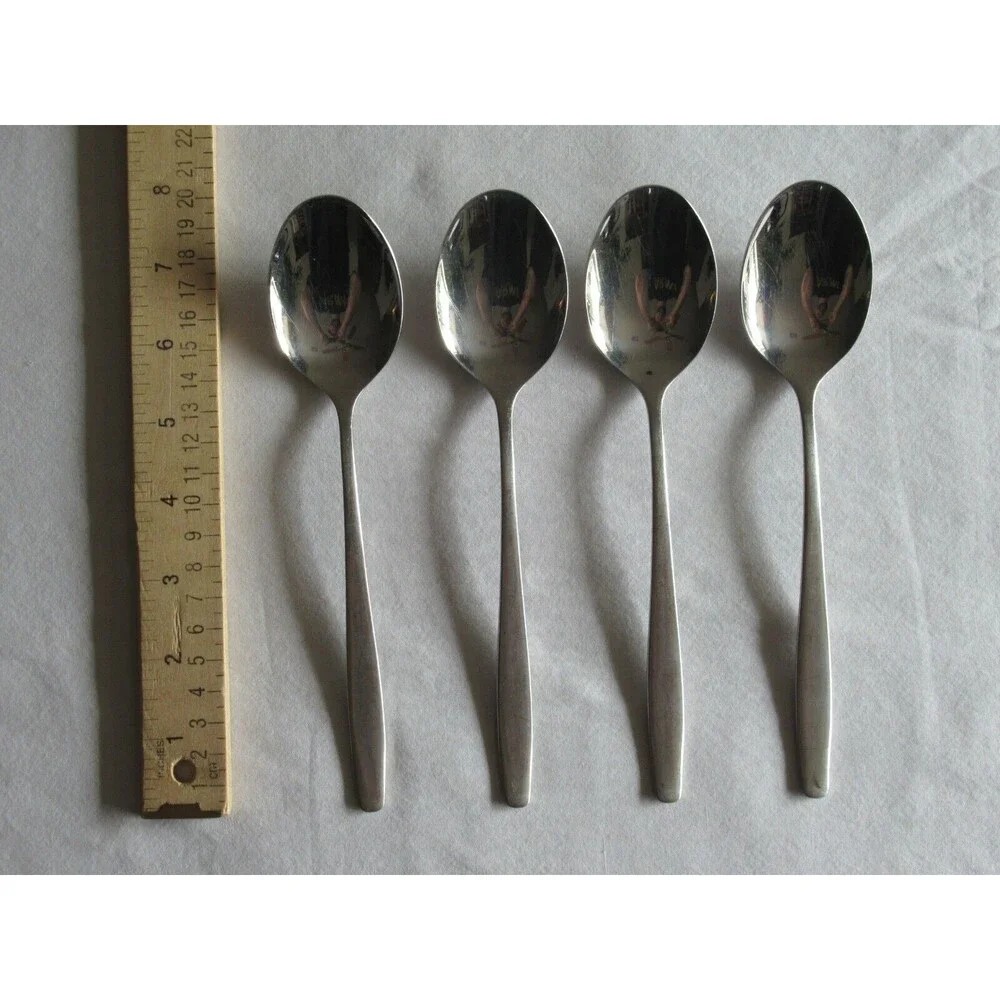 WMF Flatware Cromagan Stainless ALPHA 4 TableSpoons Serving Vintage 7.75